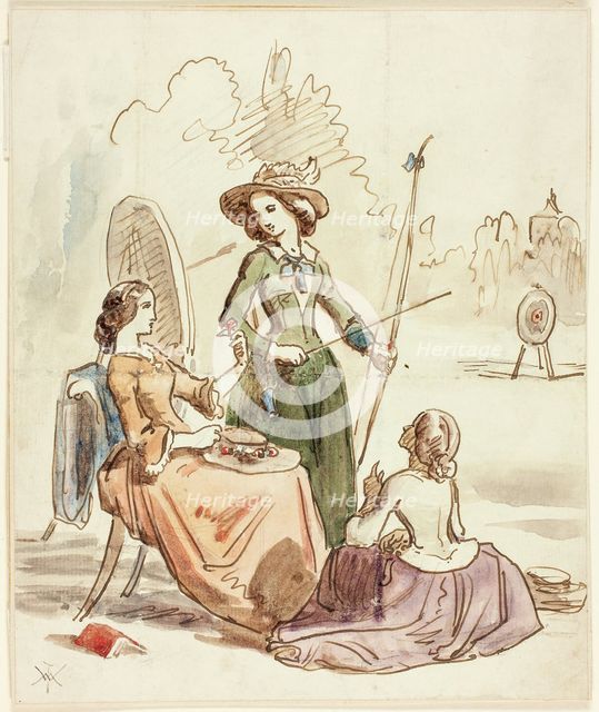 Ladies at Archery, n.d. Creator: William McTaggart.