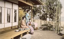 Ladies at Home, 1890's. Creator: Japanese Photographer (19th Century)