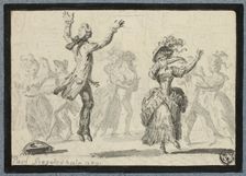 Ladies and Gentlemen Dancing, 1781/1823. Creator: Paul Grégoire