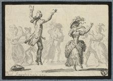 Ladies and Gentlemen Dancing, 1781/1823. Creator: Paul Grégoire