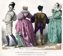 Ladies and gentlemen from about 1584, (1882-1884)