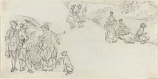 Ladies and Gentlemen in a Country Park. Creator: Paul Sandby