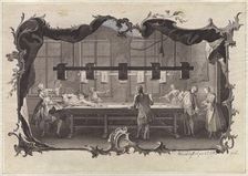 Ladies and Gentlemen Playing Billiards, 1756. Creator: Johann Esaias Nilson