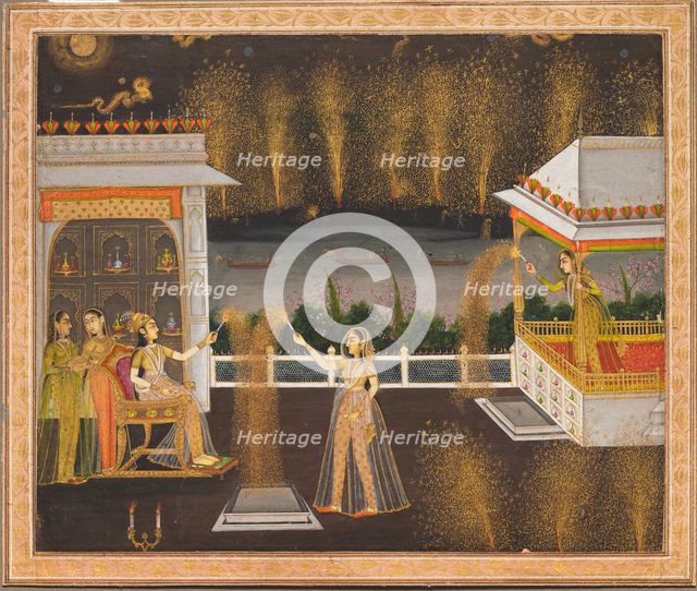 Ladies Celebrating Diwali, c. 1760. Creator: Unknown.