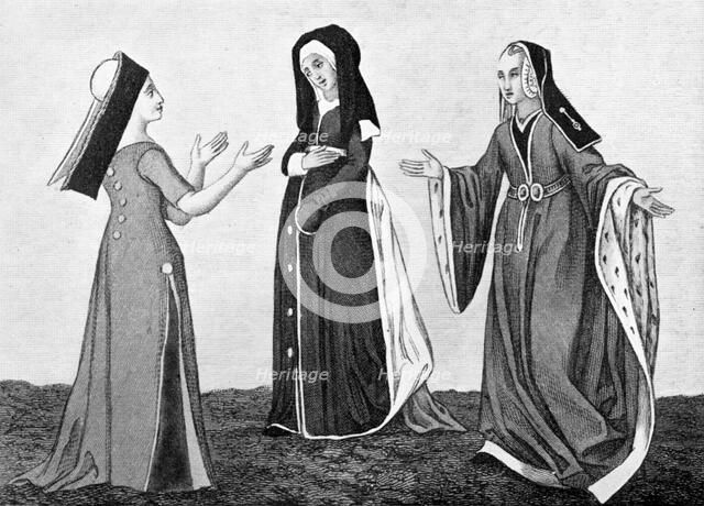 Ladies' costume, early 16th century, (1910). Artist: Unknown