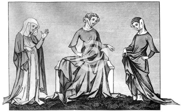 Ladies' dress, 14th century, (1910). Artist: Unknown