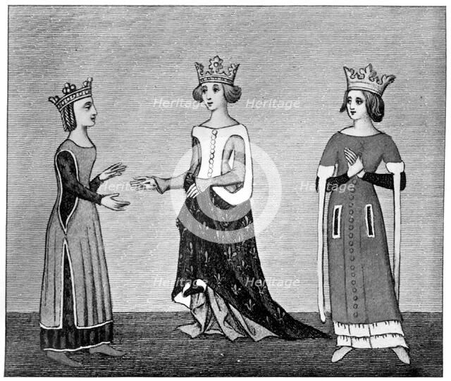 Ladies' dress, 14th century, (1910). Artist: Unknown