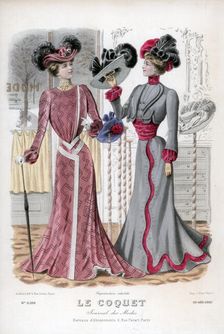 Ladies fashions, late 19th century