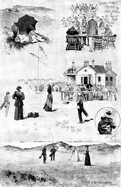 Ladies' Golf Championship at Portrush, Ireland, 1895. Creator: George Meisenbach.