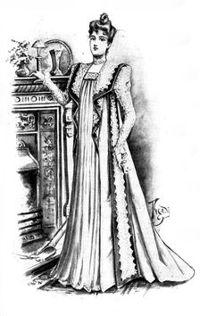 Ladies Page: a tea-gown, 1898. Creator: Picador
