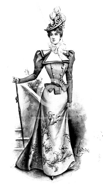 Ladies' Page: a becoming costume, 1898. Creator: Picador.