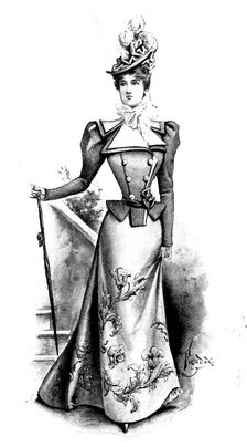 Ladies Page: a becoming costume, 1898. Creator: Picador