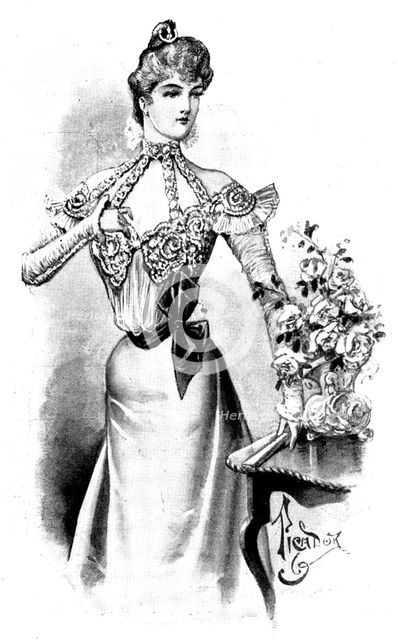 Ladies' Page: a charming theatre-bodice, 1898. Creator: Picador.