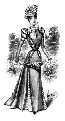 Ladies Page: a charming gown, 1898. Creator: Picador