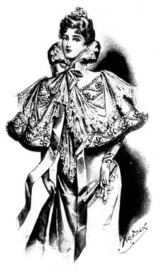 Ladies Page: a chic opera-cape, 1898. Creator: Picador