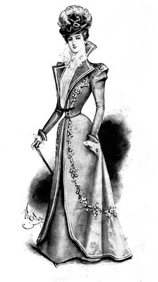 Ladies Page: a cloth walking costume, 1898. Creator: Picador