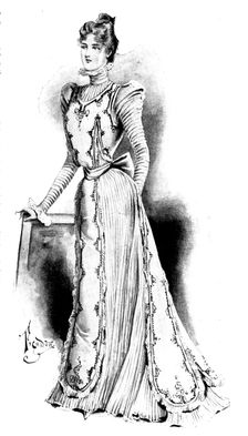 Ladies Page: a dainty house-dress, 1898. Creator: Unknown