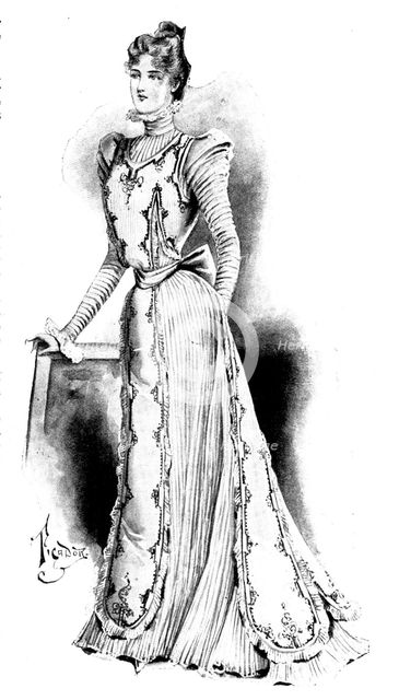 Ladies' Page: a dainty house-dress, 1898. Creator: Unknown.