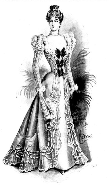Ladies' Page: a handsome gown, 1898. Creator: Picador.