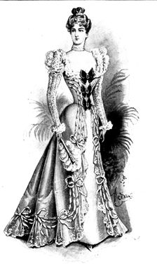 Ladies Page: a handsome gown, 1898. Creator: Picador