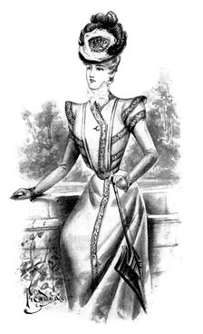 Ladies Page: a morning gown of cashmere, 1898. Creator: Picador