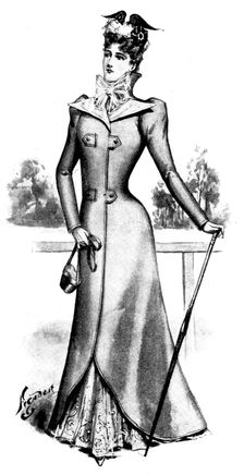 Ladies Page: a new race-coat, 1898. Creator: Picador