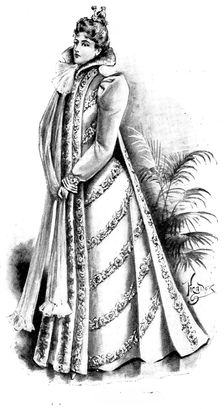 Ladies Page: opera wrap of light cloth, 1898. Creator: Picador