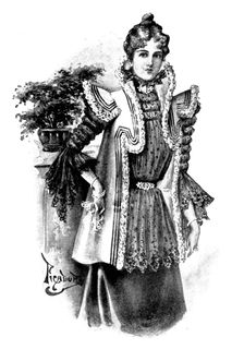 Ladies Page: matinée of pink satin, 1898. Creator: Picador