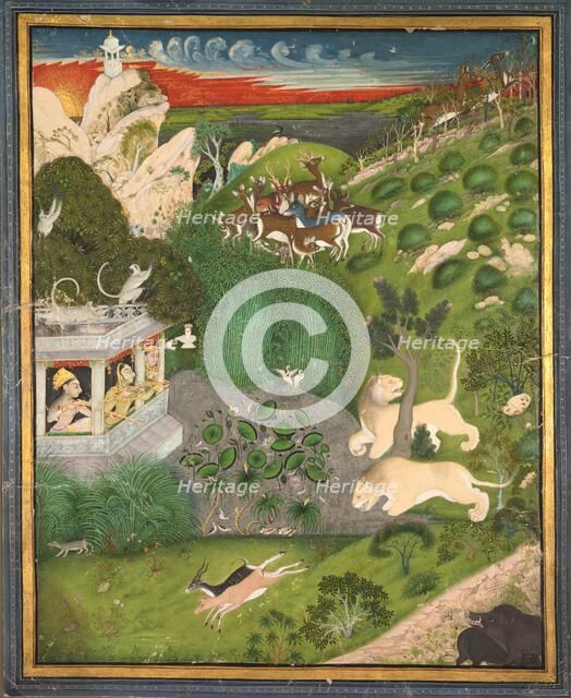 Ladies Shooting from a Pavilion, c. 1810. Creator: Unknown.