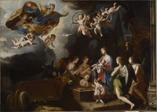 L'Adoration des anges (The Adoration of the Christ Child), 1635. Creator: Stella, Jacques (1596-1657)