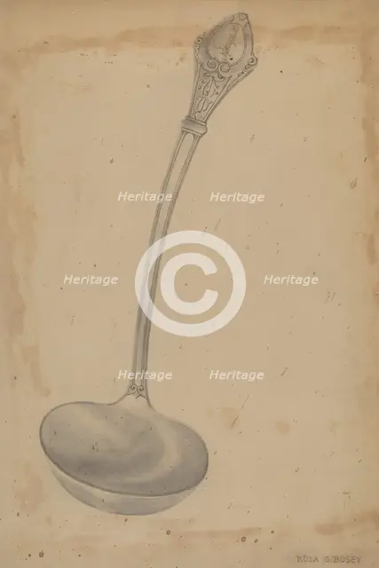 Ladle, c. 1937. Creator: Busey, Rosa G..