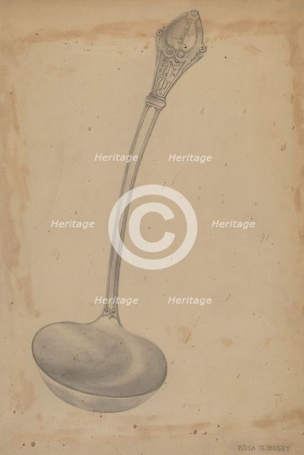 Ladle, c. 1937. Creator: Busey, Rosa G..