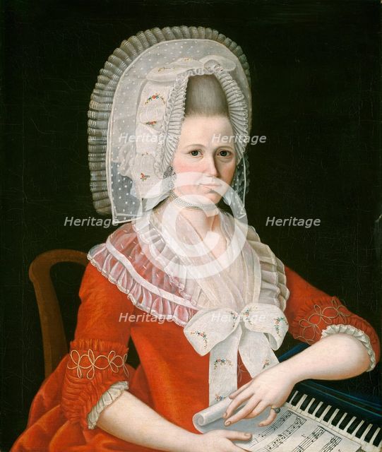 Lady Wearing a Large White Cap, c. 1780. Creator: Unknown.
