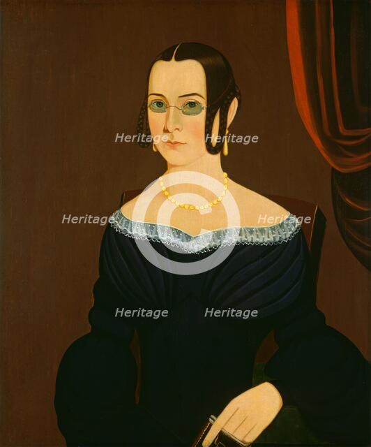Lady Wearing Spectacles, c. 1840. Creator: Unknown.