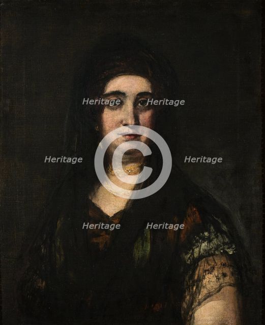 Lady with mantilla, c1825. Creator: Goya, Francisco, de (1746-1828).