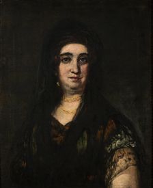 Lady with mantilla, c1825. Creator: Goya, Francisco, de (1746-1828)