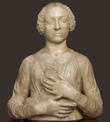 Lady with a Bouquet , ca 1475. Creator: Verrocchio, Andrea del (1437-1488)