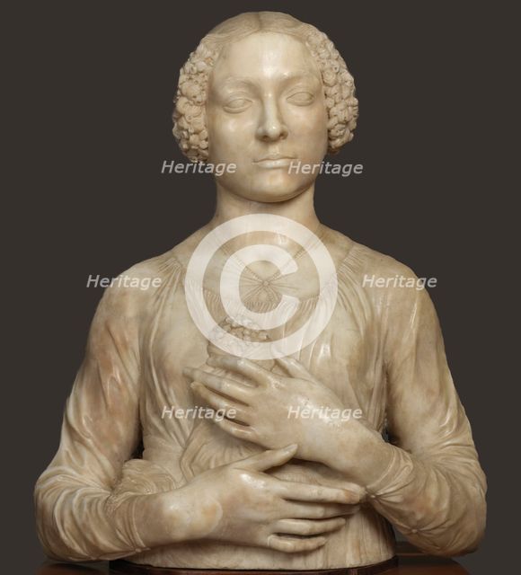 Lady with a Bouquet , ca 1475. Creator: Verrocchio, Andrea del (1437-1488).