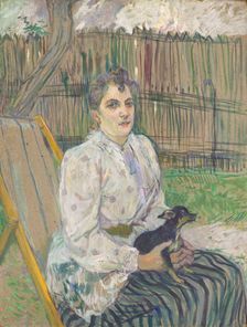 Lady with a Dog, 1891. Creator: Henri de Toulouse-Lautrec