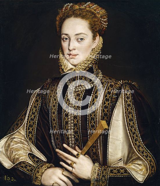 Lady with a Fan, 1572. Creator: Alonso Sanchez Coello.