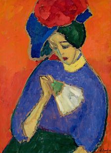 Lady with a Fan, 1909. Creator: Javlensky, Alexei, von (1864-1941)