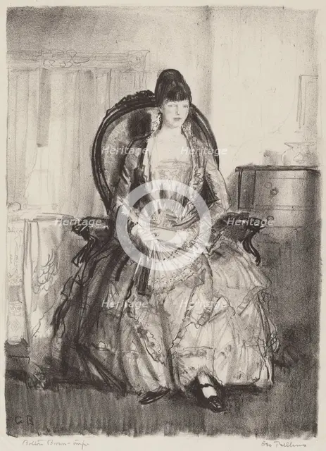 Lady with a Fan, 1921. Creator: George Wesley Bellows.