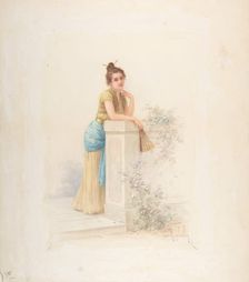 Lady with a Fan, n.d.. Creator: Louis-Robert Cuvillon
