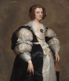Lady with a Fan, c. 1628. Creator: Anthony van Dyck