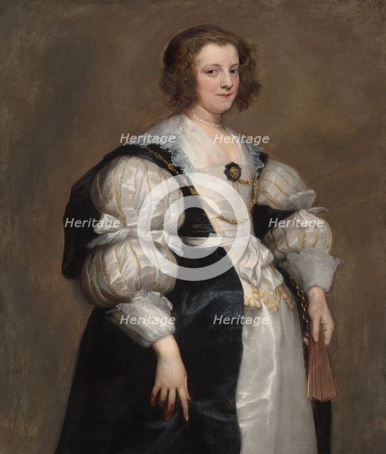 Lady with a Fan, c. 1628. Creator: Anthony van Dyck.