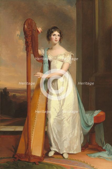 Lady with a Harp: Eliza Ridgely, 1818. Creator: Thomas Sully.
