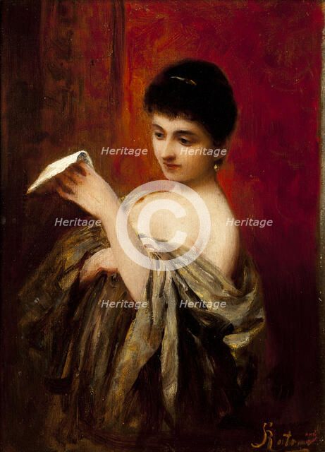 Lady with a Letter, c1895. Creator: Apolinary Kotowicz.
