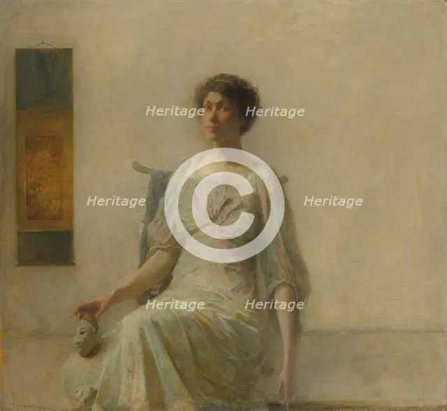 Lady with a Mask, 1911. Creator: Thomas W Dewing.
