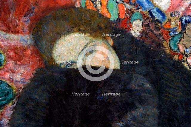 Lady with a Muff, 1916-1917. Detail.  Creator: Gustav Klimt.