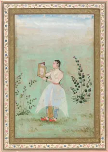 Lady with a Portrait of Jahangir, ca. 1603. Creator: Unknown
